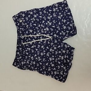 Polo Ralph Lauren swim trunks men's sz large navy/white sail boat